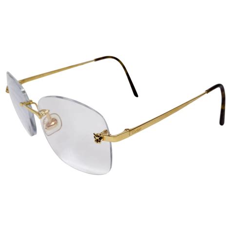 panther cartier glasses|rimless cartier glasses on face.